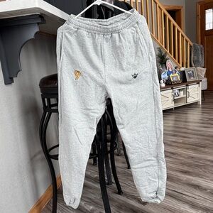 Royalty For Me Heather Gray Joggers with #9 on them